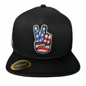 MO RAGZ Black Hat with Peace Hand - Snapback